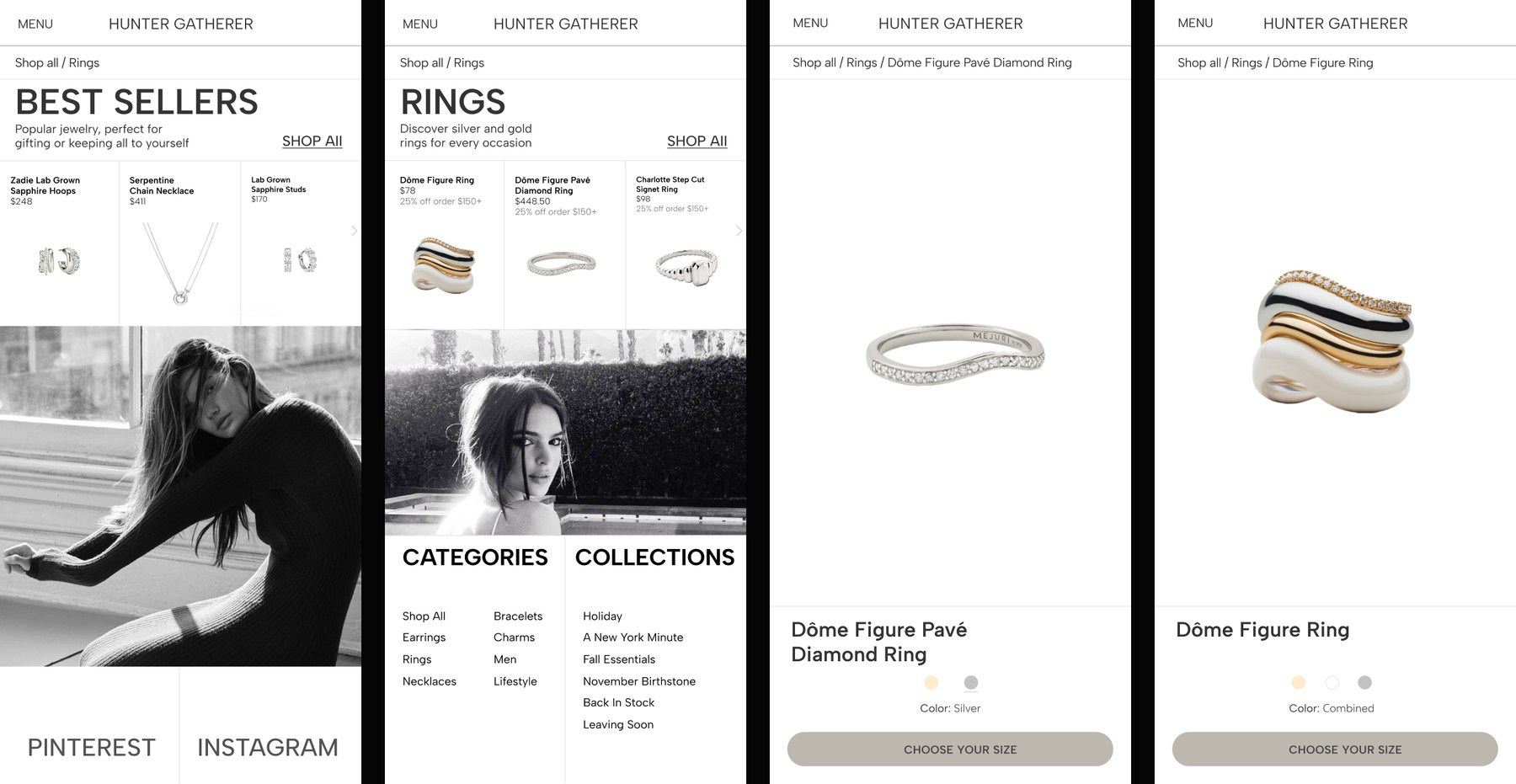 Jewelry store — project screen